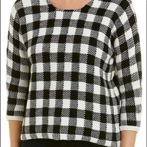 Maje black and white gingham sweater Size 1 - Picture 2 of 4